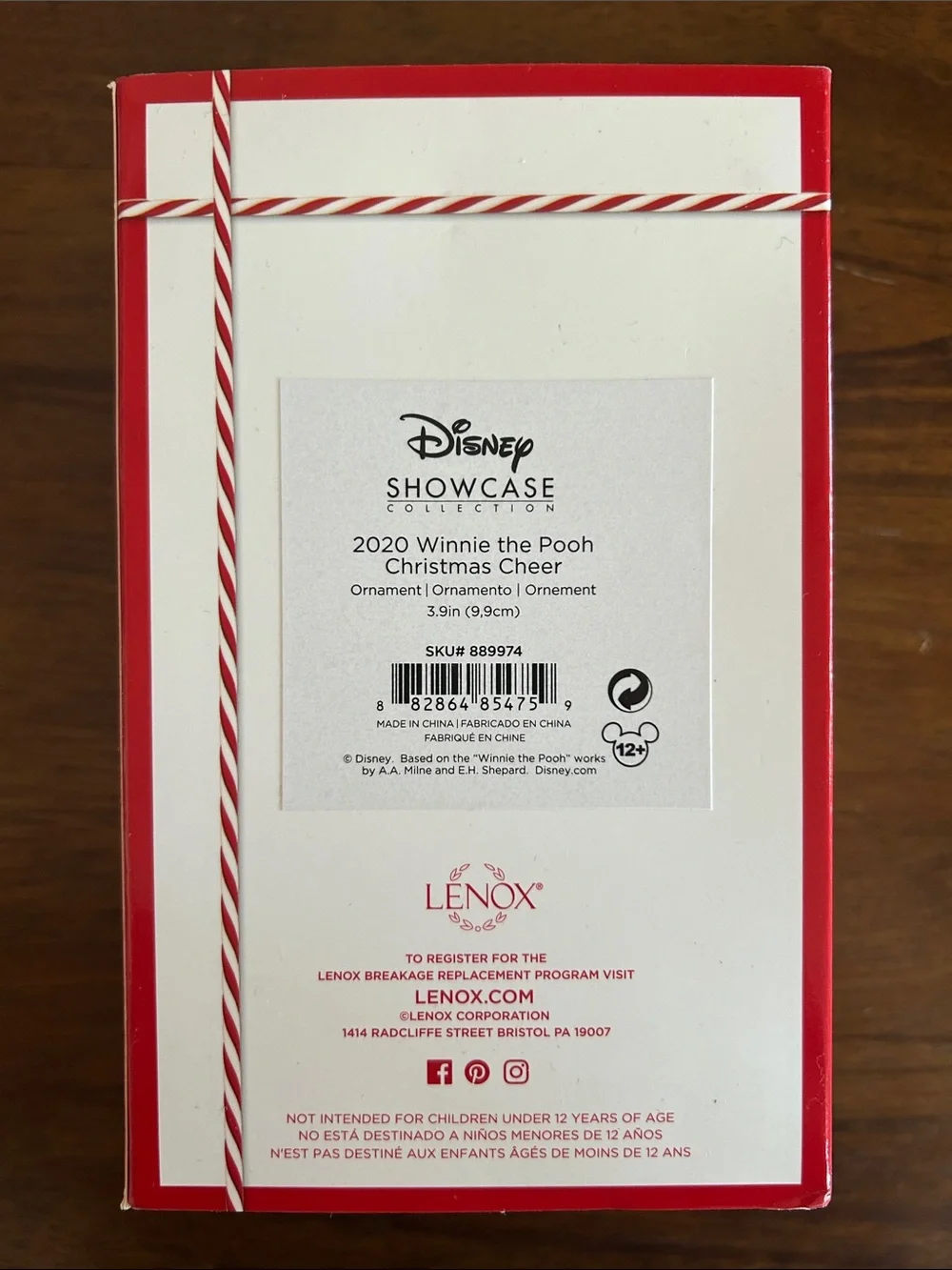 LENOX WINNIE THE POOH 2020 ornament